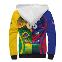 Custom Brazil Haiti 2026 World Football Sherpa Hoodie Go For Glory