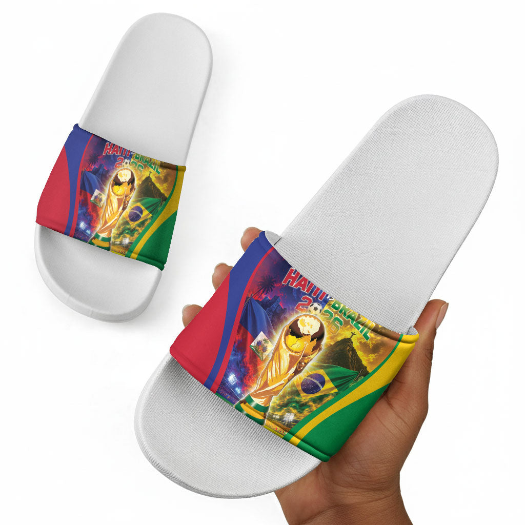 Brazil Haiti 2026 World Football Slide Sandals Go For Glory