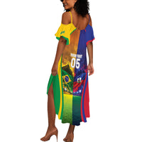 Custom Brazil Haiti 2026 World Football Summer Maxi Dress Go For Glory