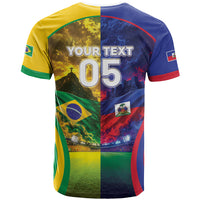 Custom Brazil Haiti 2026 World Football T shirt Go For Glory