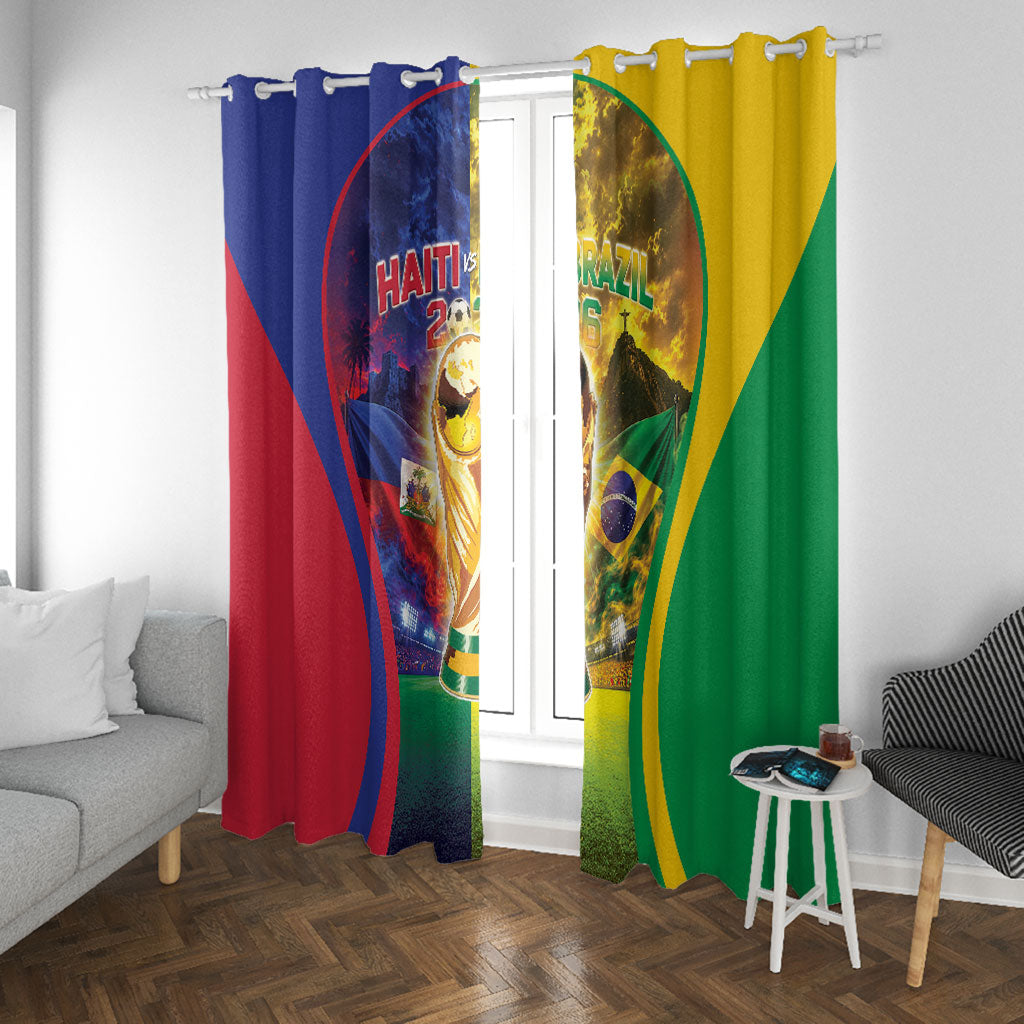 Brazil Haiti 2026 World Football Window Curtain Go For Glory