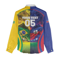 Custom Brazil Haiti 2026 World Football Women Casual Shirt Go For Glory
