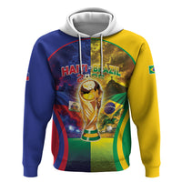 Custom Brazil Haiti 2026 World Football Zip Hoodie Go For Glory