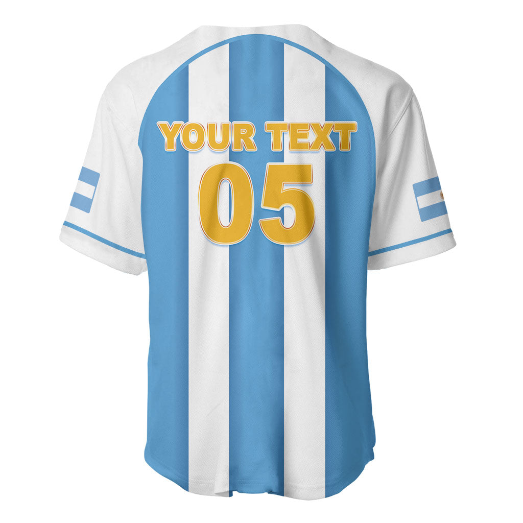 Custom World Football 2026 Argentina Baseball Jersey Vamos La Albiceleste
