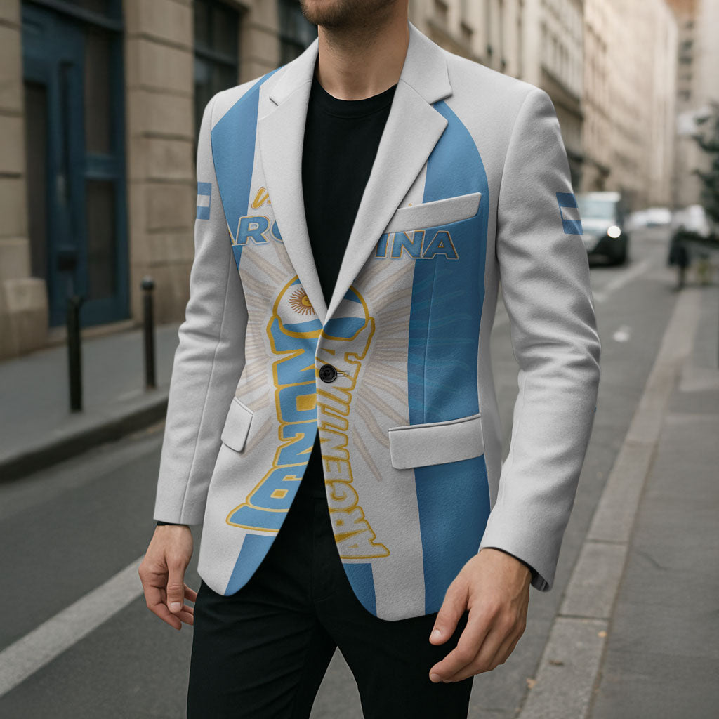 Custom World Football 2026 Argentina Blazer Vamos La Albiceleste