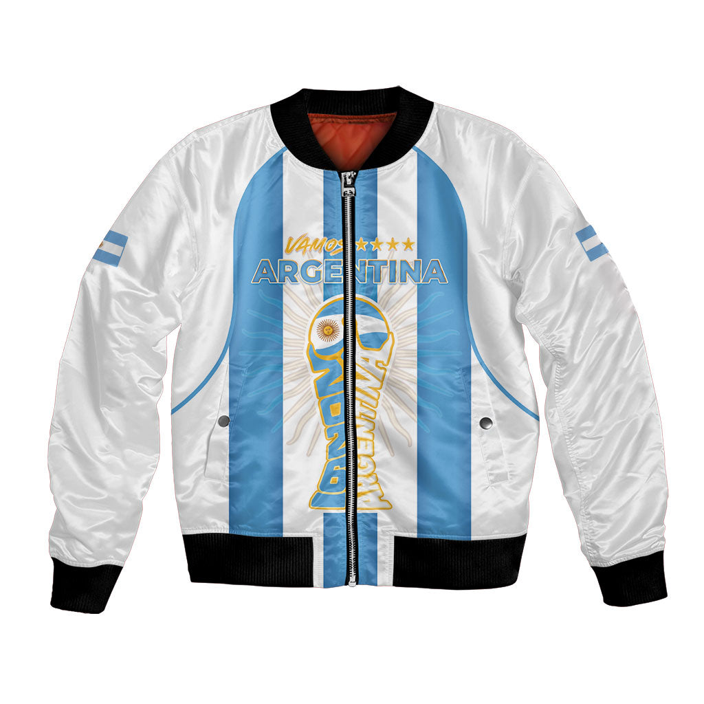 Custom World Football 2026 Argentina Bomber Jacket Vamos La Albiceleste