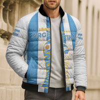Custom World Football 2026 Argentina Bomber Puffer Jacket Vamos La Albiceleste