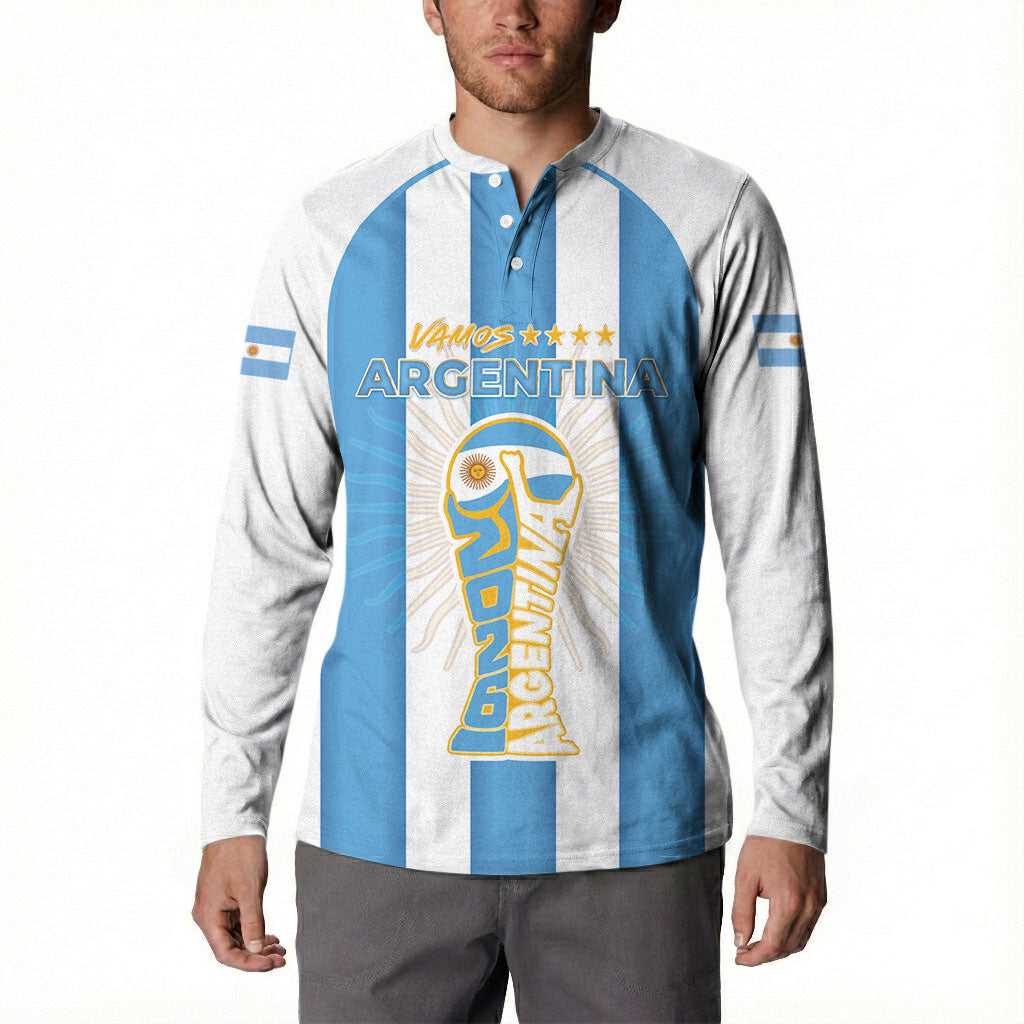 Custom World Football 2026 Argentina Button Sweatshirt Vamos La Albiceleste
