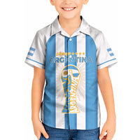 Custom World Football 2026 Argentina Kid Hawaiian Shirt Vamos La Albiceleste