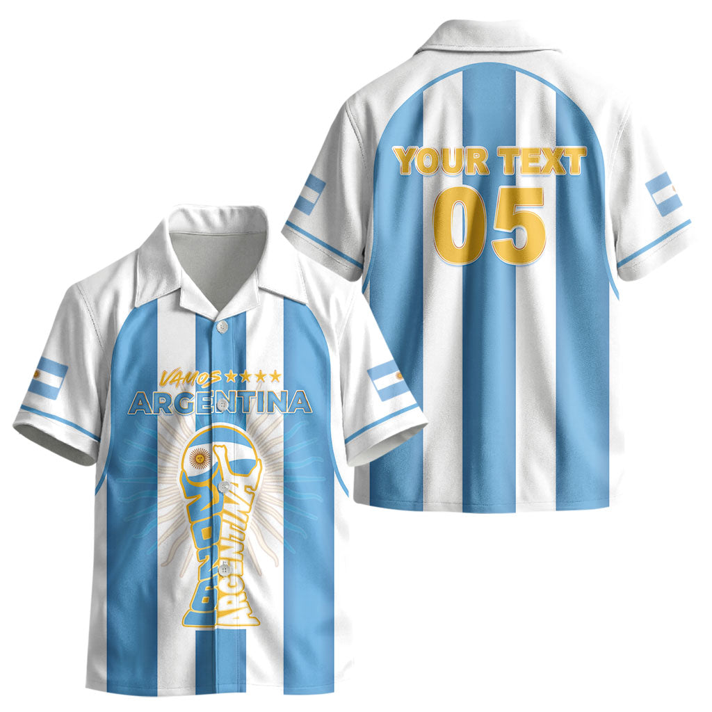 Custom World Football 2026 Argentina Kid Hawaiian Shirt Vamos La Albiceleste