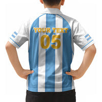 Custom World Football 2026 Argentina Kid Hawaiian Shirt Vamos La Albiceleste