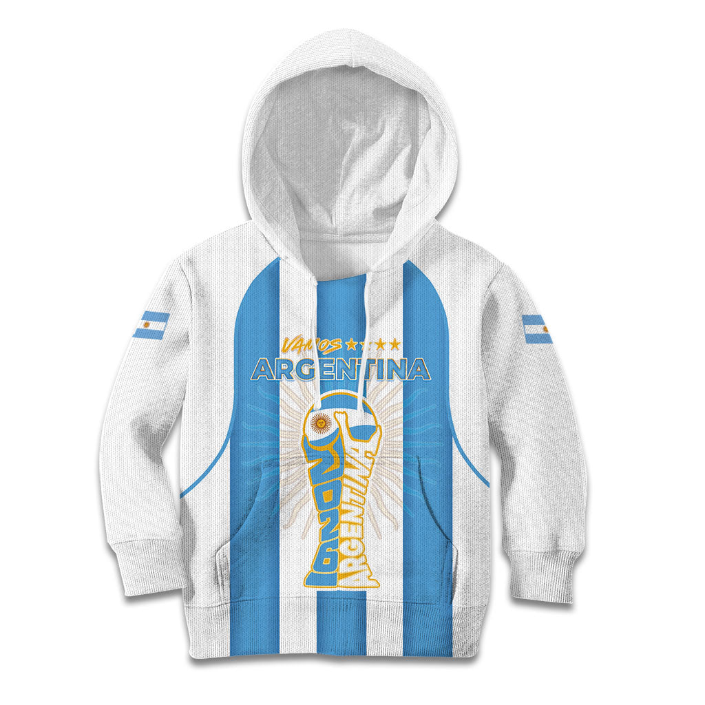 Custom World Football 2026 Argentina Kid Hoodie Vamos La Albiceleste