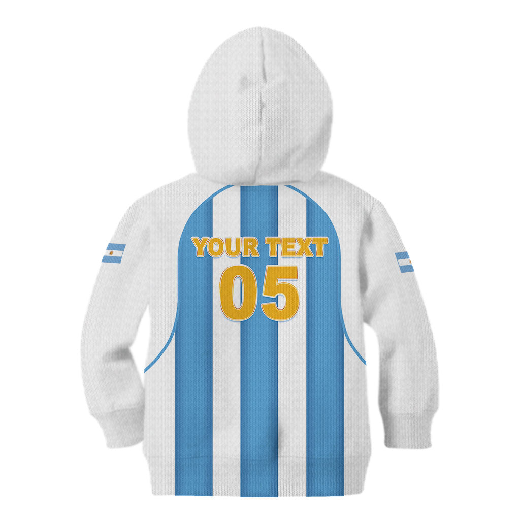 Custom World Football 2026 Argentina Kid Hoodie Vamos La Albiceleste