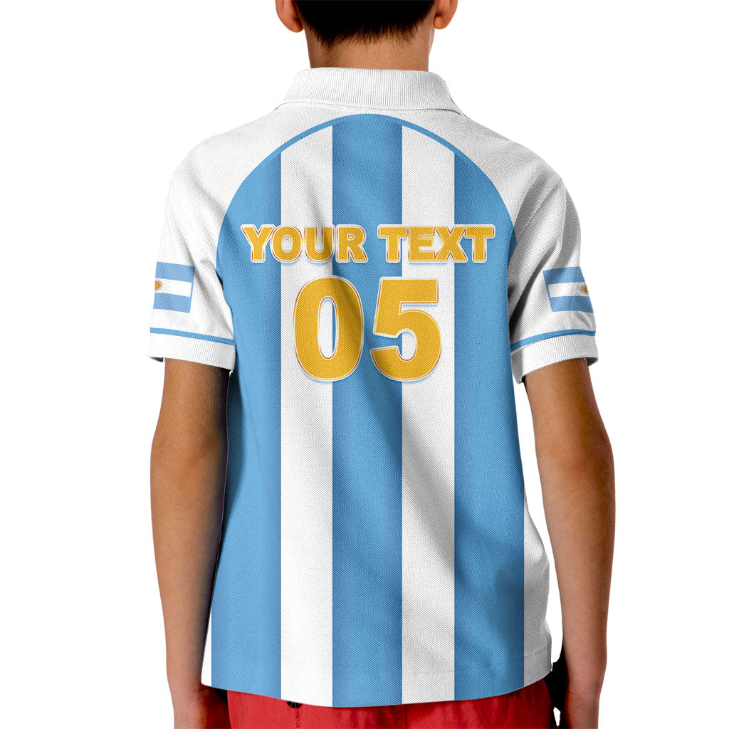 Custom World Football 2026 Argentina Kid Polo Shirt Vamos La Albiceleste