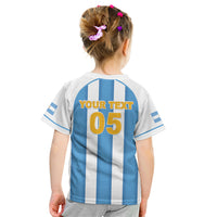 Custom World Football 2026 Argentina Kid T Shirt Vamos La Albiceleste