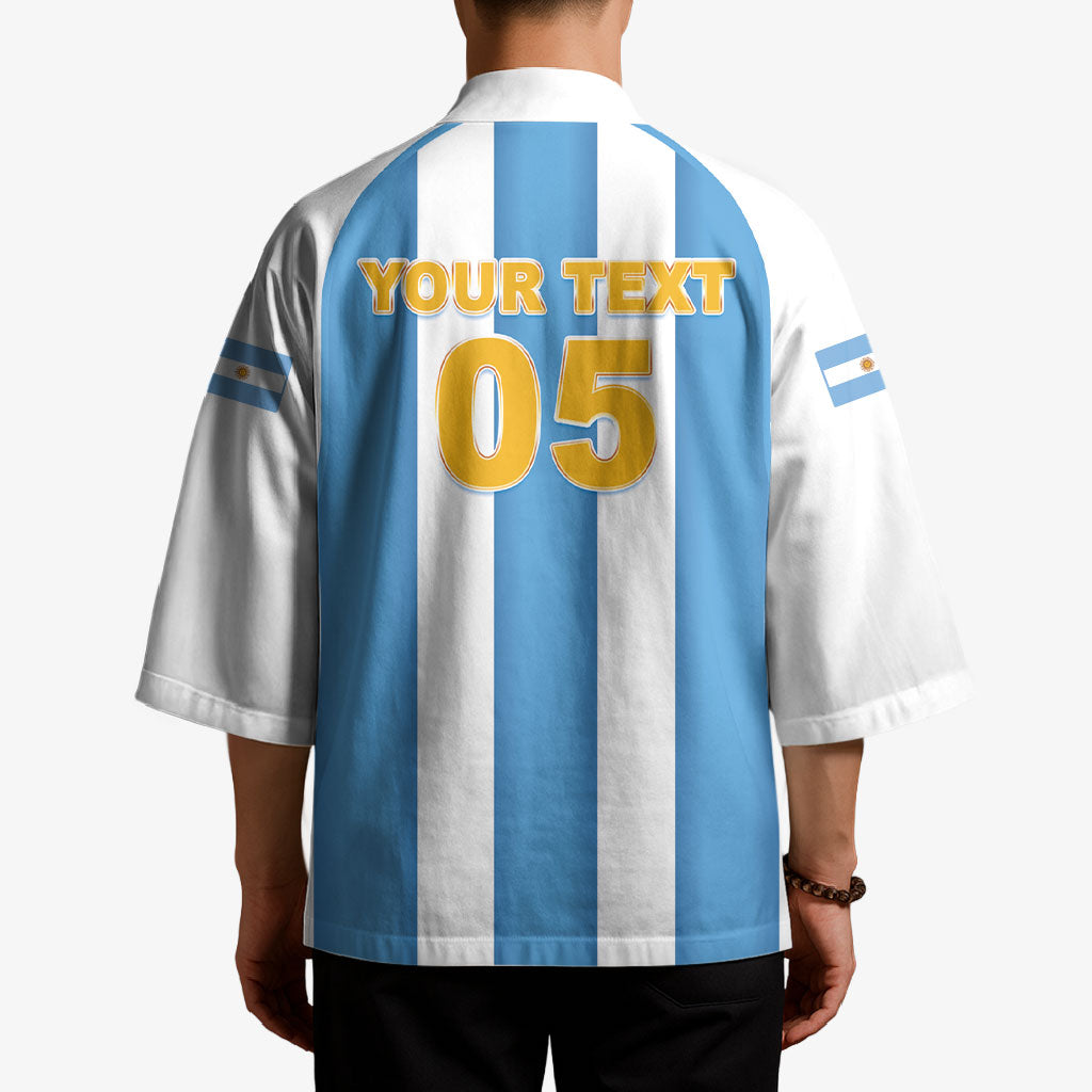 Custom World Football 2026 Argentina Kimono Vamos La Albiceleste