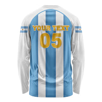 Custom World Football 2026 Argentina Long Sleeve Shirt Vamos La Albiceleste
