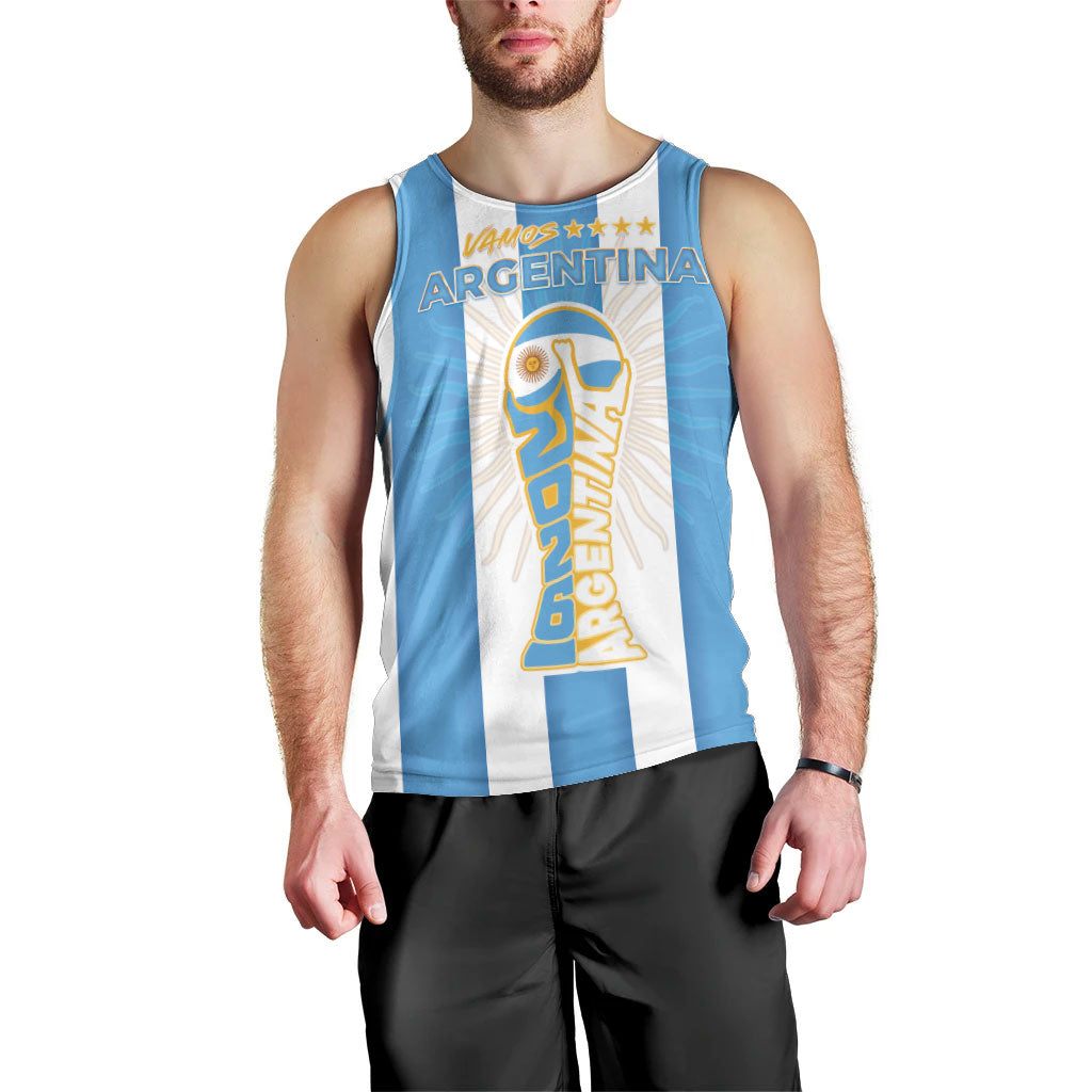 Custom World Football 2026 Argentina Men Tank Top Vamos La Albiceleste