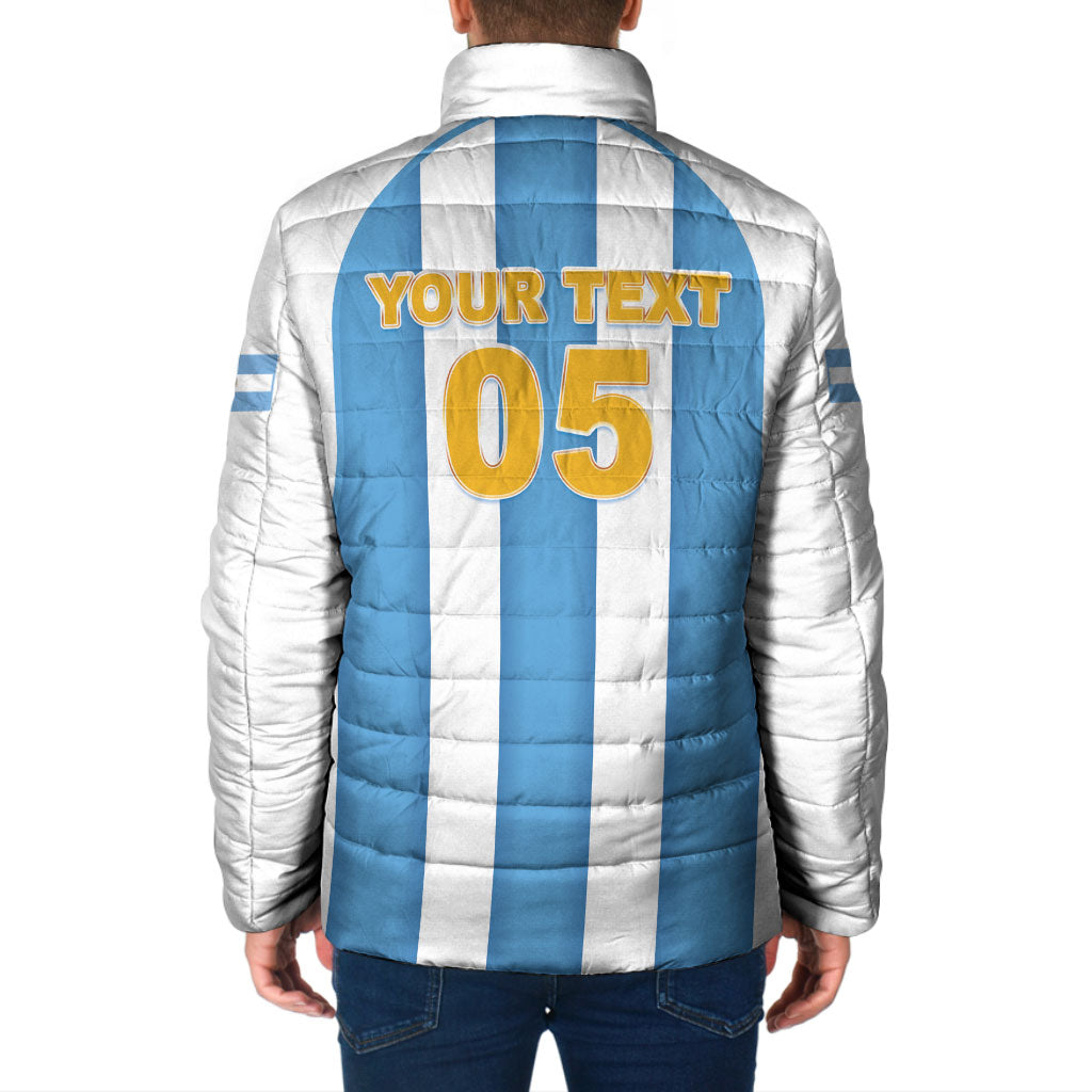 Custom World Football 2026 Argentina Padded Jacket Vamos La Albiceleste