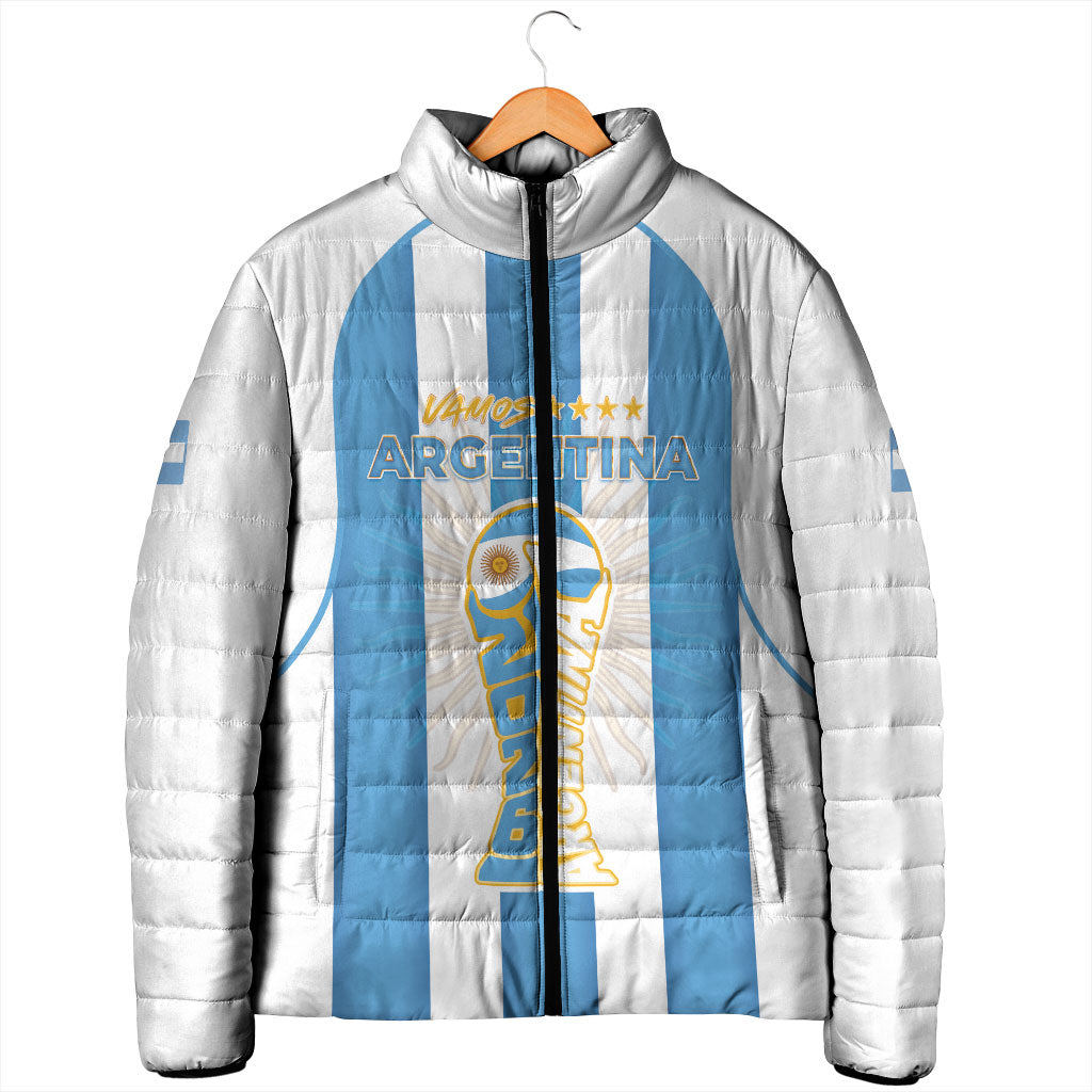 Custom World Football 2026 Argentina Padded Jacket Vamos La Albiceleste