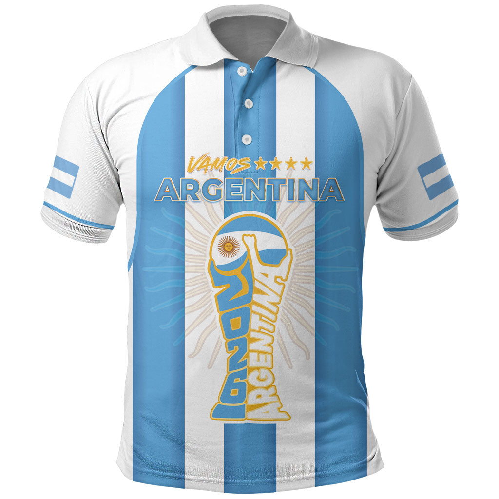 Custom World Football 2026 Argentina Polo Shirt Vamos La Albiceleste