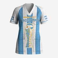 Custom World Football 2026 Argentina Scrub Top Vamos La Albiceleste