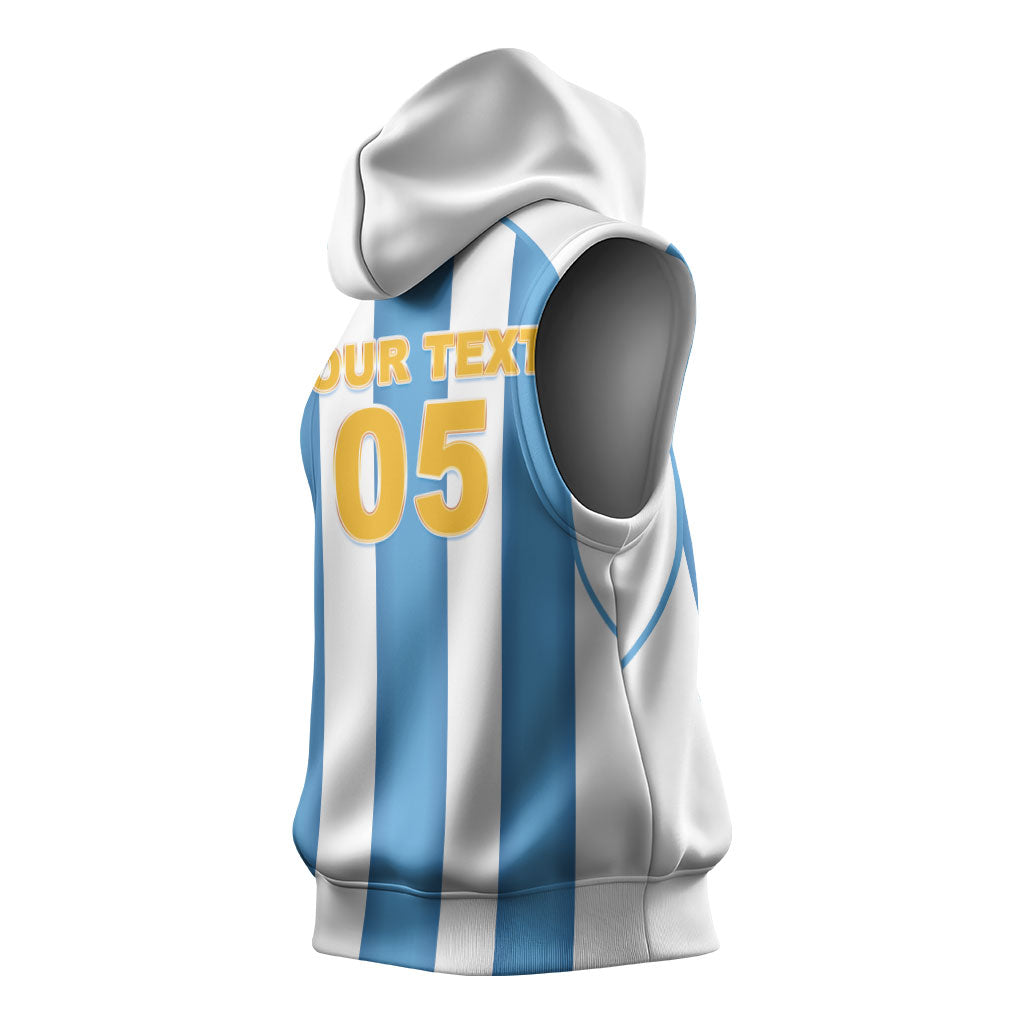Custom World Football 2026 Argentina Sleeveless Hoodie Vamos La Albiceleste