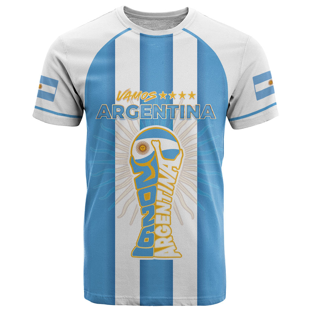 Custom World Football 2026 Argentina T Shirt Vamos La Albiceleste