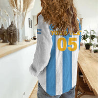 Custom World Football 2026 Argentina Women Casual Shirt Vamos La Albiceleste