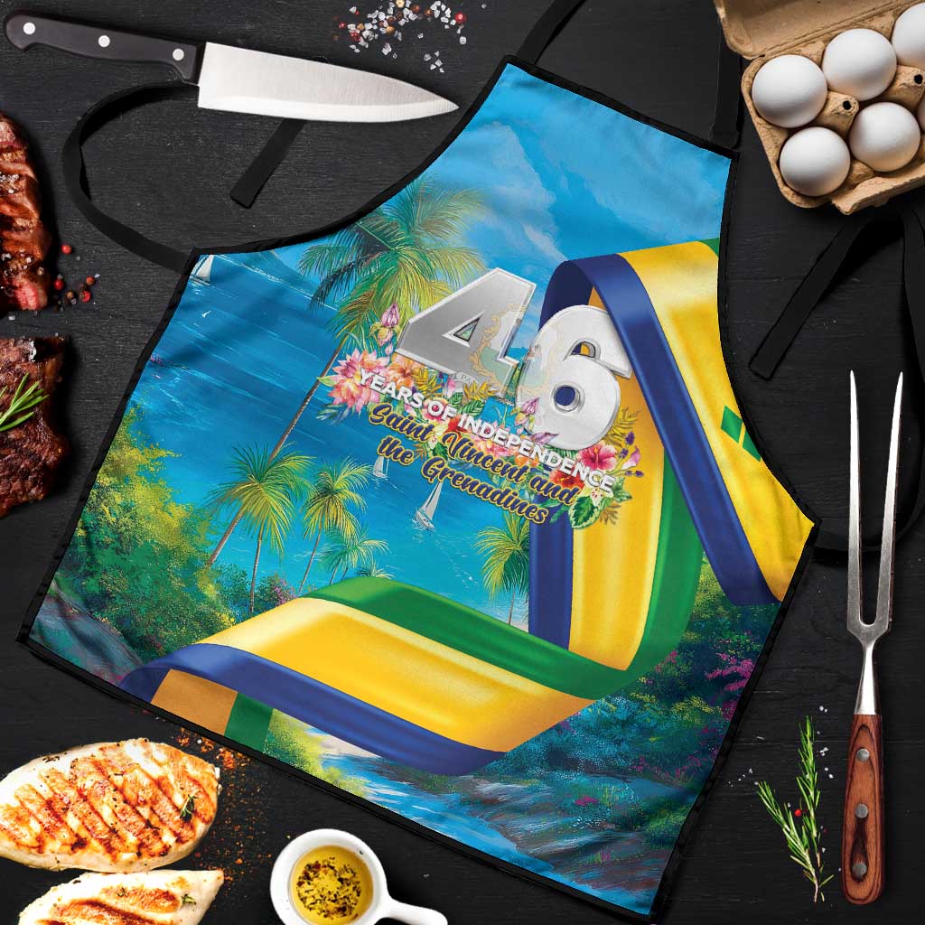 Saint Vincent And The Grenadines Apron 46 Years Of Independence - Wonder Print Shop