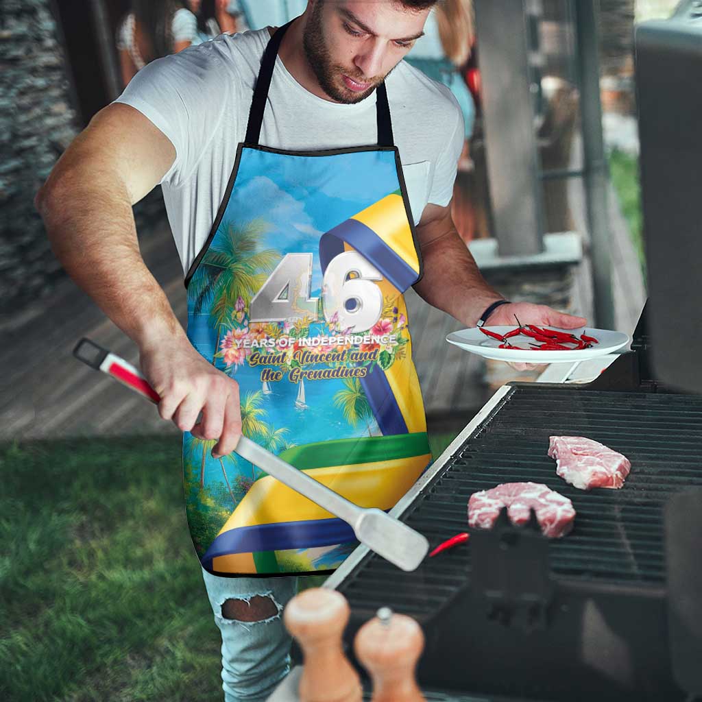 Saint Vincent And The Grenadines Apron 46 Years Of Independence - Wonder Print Shop