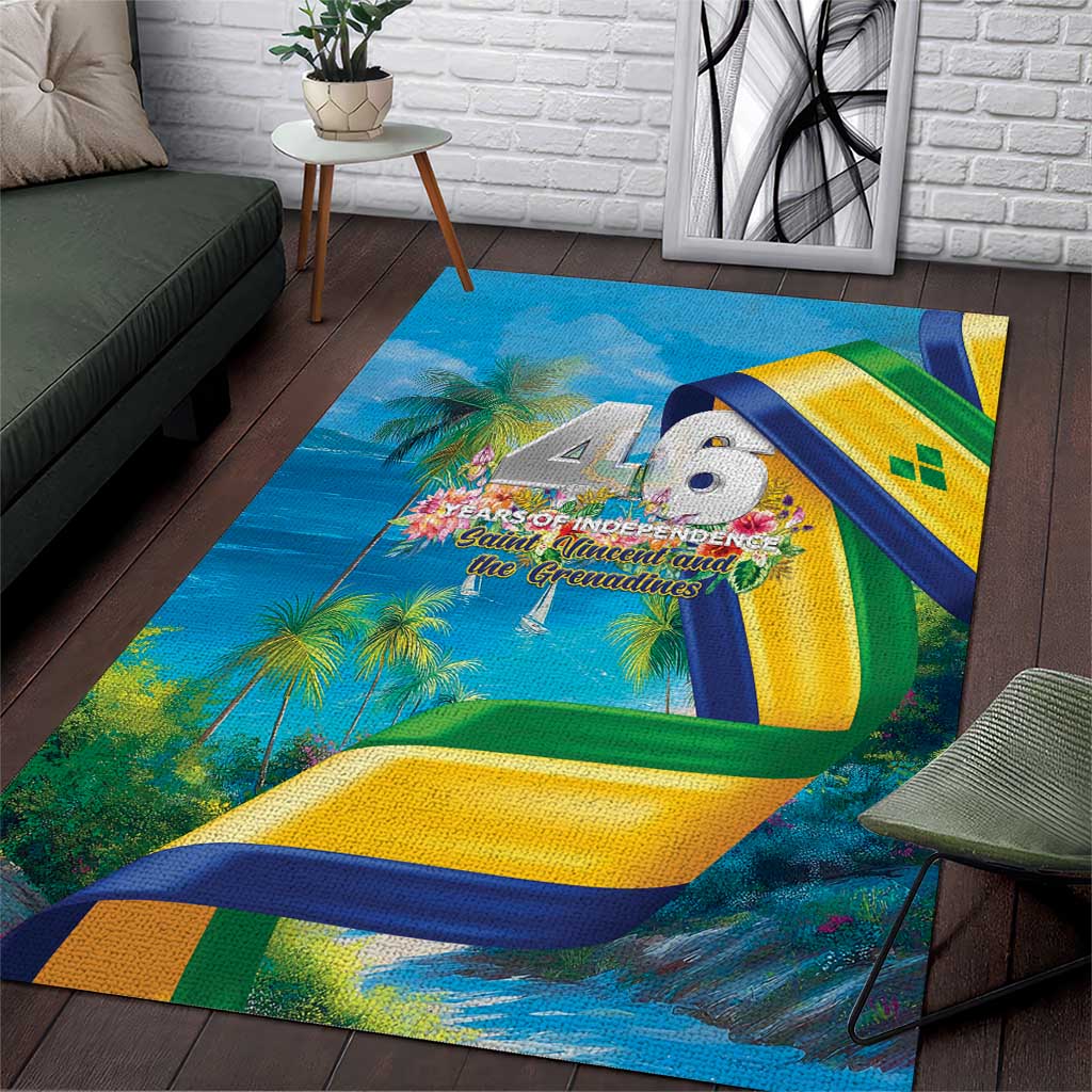 Saint Vincent And The Grenadines Area Rug 46 Years Of Independence - Wonder Print Shop