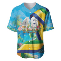 Saint Vincent And The Grenadines Baseball Jersey 46 Years Of Independence - Wonder Print Shop