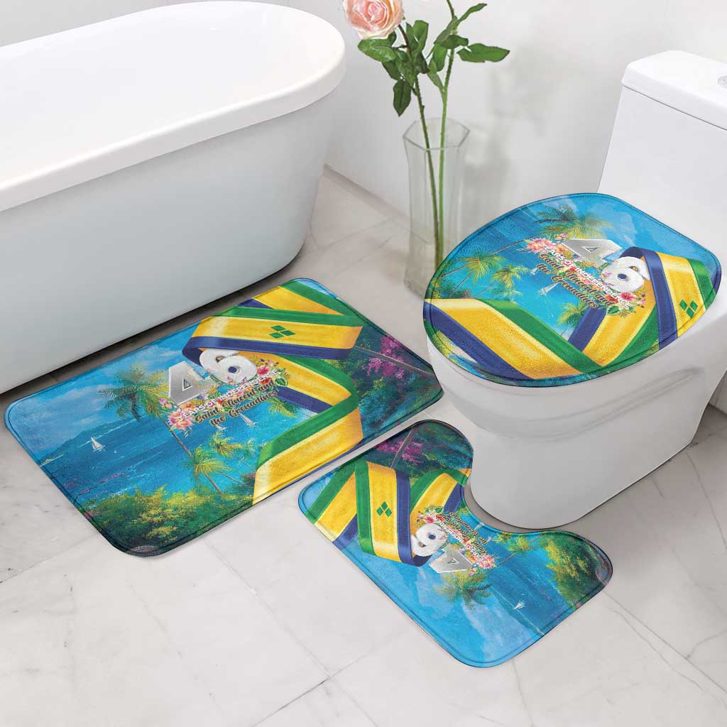 Saint Vincent And The Grenadines Bathroom Set 46 Years Of Independence - Wonder Print Shop