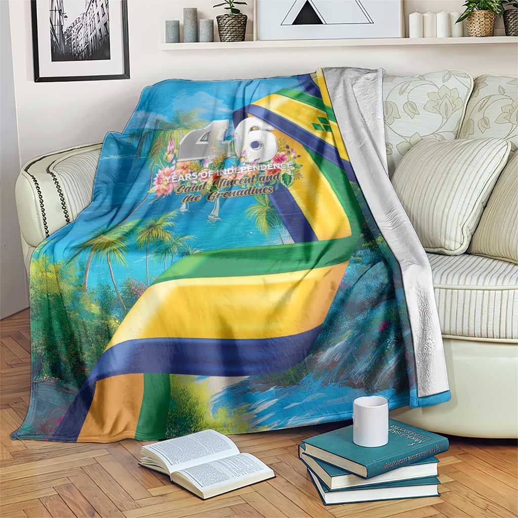 Saint Vincent And The Grenadines Blanket 46 Years Of Independence - Wonder Print Shop