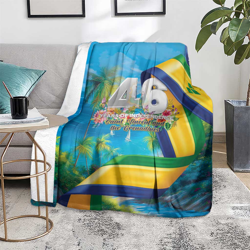 Saint Vincent And The Grenadines Blanket 46 Years Of Independence - Wonder Print Shop