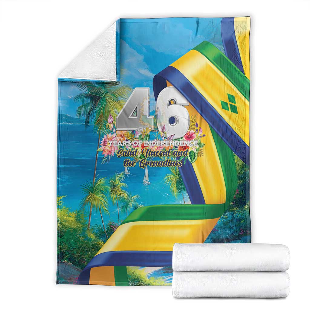 Saint Vincent And The Grenadines Blanket 46 Years Of Independence - Wonder Print Shop