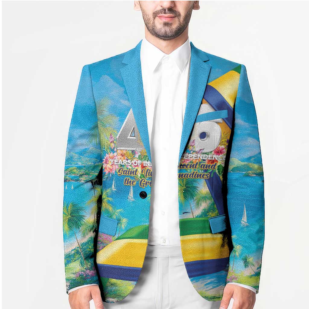 Saint Vincent And The Grenadines Blazer 46 Years Of Independence - Wonder Print Shop