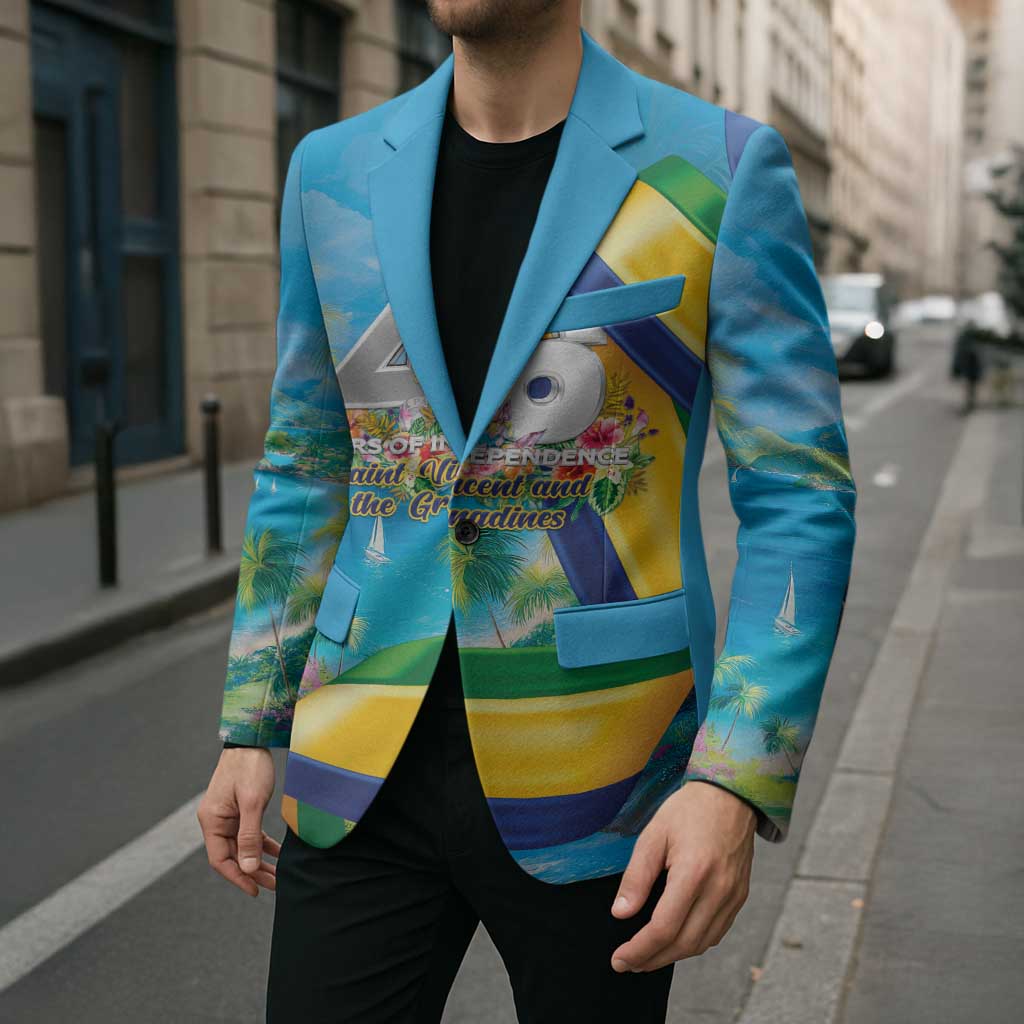 Saint Vincent And The Grenadines Blazer 46 Years Of Independence - Wonder Print Shop
