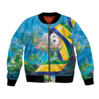 Saint Vincent And The Grenadines Bomber Jacket 46 Years Of Independence - Wonder Print Shop