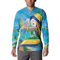 Saint Vincent And The Grenadines Button Sweatshirt 46 Years Of Independence - Wonder Print Shop