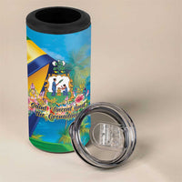 Saint Vincent And The Grenadines 4 in 1 Can Cooler Tumbler 46 Years Of Independence - Wonder Print Shop