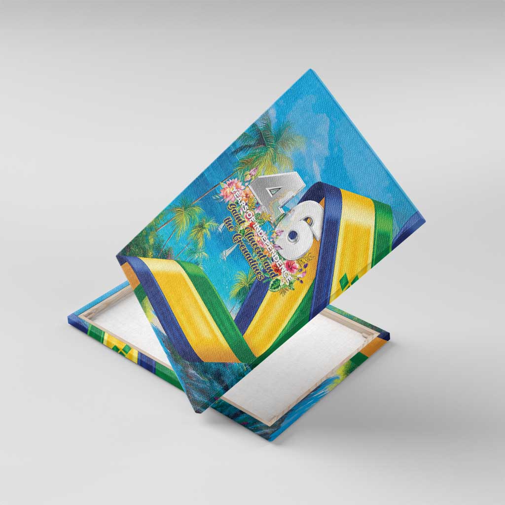 Saint Vincent And The Grenadines Canvas Wall Art 46 Years Of Independence - Wonder Print Shop
