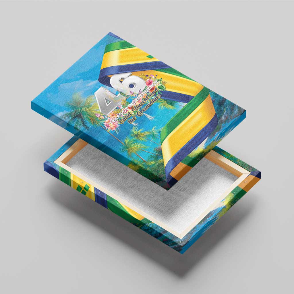 Saint Vincent And The Grenadines Canvas Wall Art 46 Years Of Independence - Wonder Print Shop