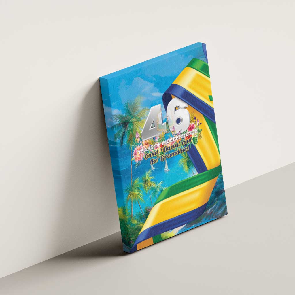 Saint Vincent And The Grenadines Canvas Wall Art 46 Years Of Independence - Wonder Print Shop