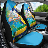 Saint Vincent And The Grenadines Car Seat Cover 46 Years Of Independence - Wonder Print Shop