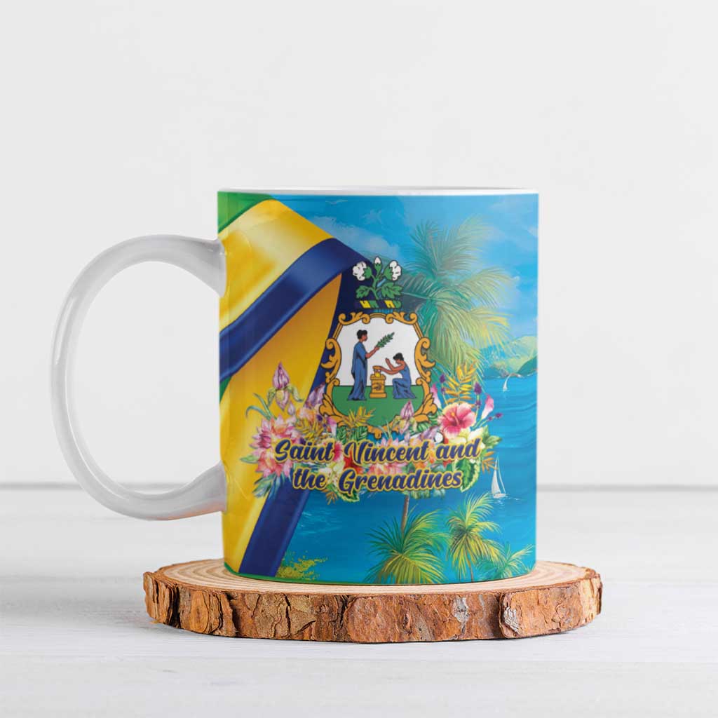 Saint Vincent And The Grenadines Ceramic Mug 46 Years Of Independence - Wonder Print Shop