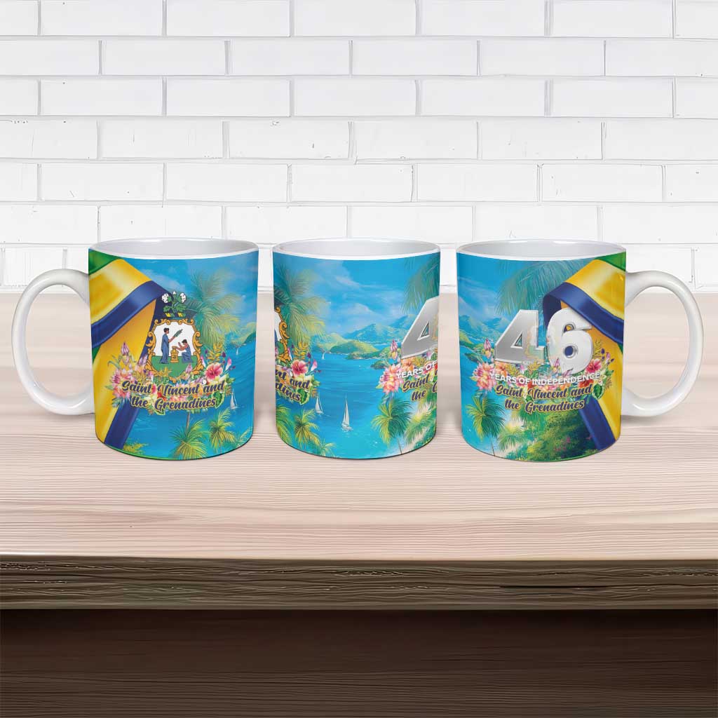 Saint Vincent And The Grenadines Ceramic Mug 46 Years Of Independence - Wonder Print Shop