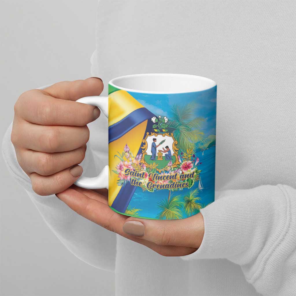 Saint Vincent And The Grenadines Ceramic Mug 46 Years Of Independence - Wonder Print Shop