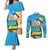 Saint Vincent And The Grenadines Couples Matching Mermaid Dress and Long Sleeve Button Shirt 46 Years Of Independence - Wonder Print Shop